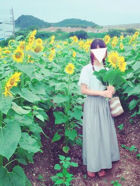 「B:MING by BEAMS（ビーミングバイビームス）の【InRed6月号掲載】【VERY5月号掲載】ビーミング by ビームス / ギャザーマキシスカート 16SS（スカート）」を使った、minaさん（レディース・165cm）の夏コーディネート