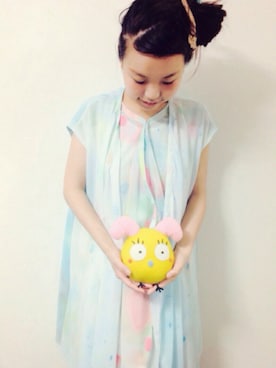 「ペイント」｜「アイテム（ワンピース/ドレス）」を使った、erinaさん（レディース・152cm）の夏コーディネート