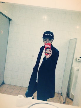 「thisisneverthat（ディスイズネバーザット）のアイテム（キャップ）」を使った、ㅡㅡ버미さん（メンズ・178cm）の春コーディネート