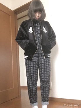 「IKUMI（イクミ）のアイテム（ジャケット/アウター）」を使った、もんち☆さん（レディース・152cm）の秋コーディネート