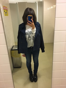 「Factor=（ファクターイコール）のアイテム（ジャケット/アウター）」を使った、もんち☆さん（レディース・152cm）の秋コーディネート