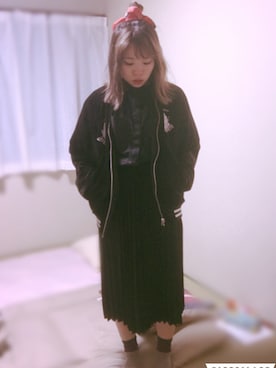 「IKUMI（イクミ）のアイテム（ジャケット/アウター）」を使った、もんち☆さん（レディース・152cm）の春コーディネート