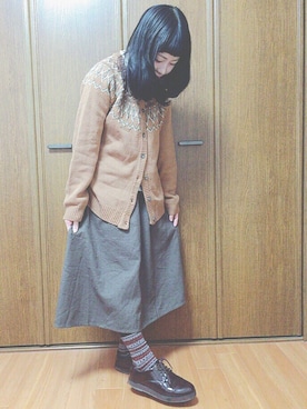 「ehka sopo（エヘカソポ）のアイテム（ブーティ）」を使った、kobayashi  hitomiさん（レディース・148cm）の冬コーディネート