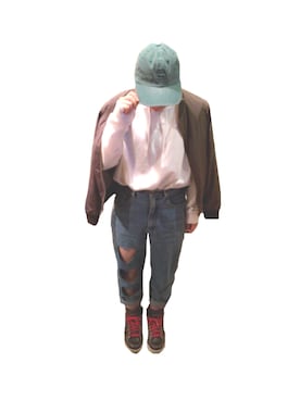 「SpRay（スプレイ）のアイテム（その他アウター）」を使った、まゆさん（レディース・158cm）の春コーディネート