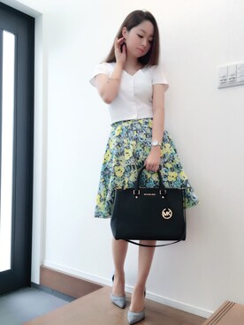 TOMOMI SHIMIZUさん（レディース・164cm）の夏コーディネート