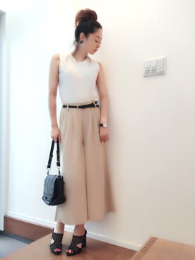 TOMOMI SHIMIZUさん（レディース・164cm）の夏コーディネート