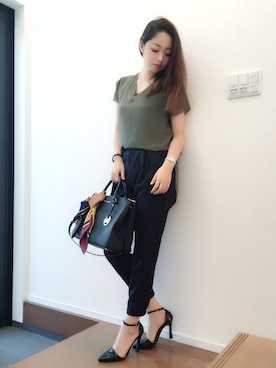 TOMOMI SHIMIZUさん（レディース・164cm）の秋コーディネート