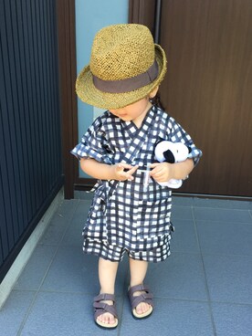「子供服」｜「アイテム（浴衣）」を使った、Kayonさん（キッズ・90cm）の夏コーディネート