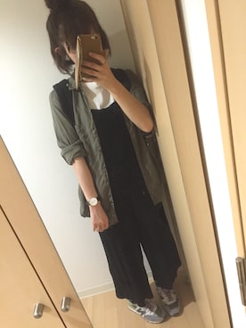 「Daniel Wellington（ダニエルウェリントン）の【Daniel Wellington】レザーバンド３６ＭＭ（アナログ腕時計）」を使った、Chiiiさん（レディース・155cm）の夏コーディネート