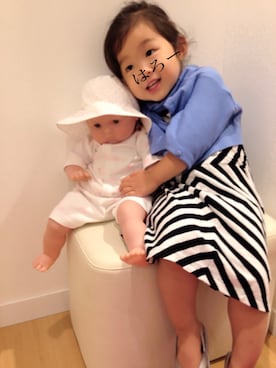 「アイテム（カーディガン/ボレロ）」を使った、chaneさん（キッズ・100cm）の夏コーディネート