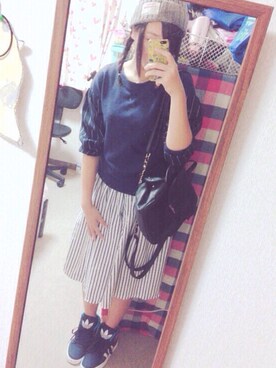 「Blue．（ブルー）のアイテム」を使った、づ。さん（レディース・163cm）の秋コーディネート