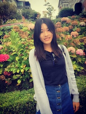 「USA」｜「アイテム（その他アウター）」を使った、Chloeatingさん（レディース・168cm）の秋コーディネート