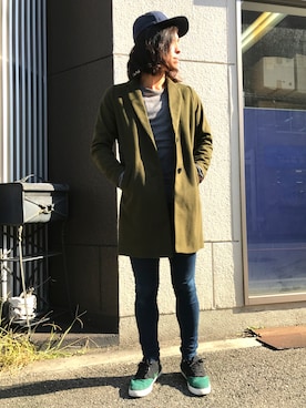 「レディース」｜「アイテム（ダウンジャケット/コート）」を使った、seiさん（メンズ・171cm）の秋コーディネート