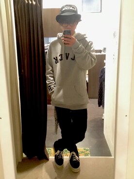 「mercibeaucoup,（メルシーボークー）のアイテム（シューズ）」を使った、taika✂︎さん（メンズ・173cm）の秋コーディネート