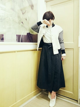 「REAC（レアック）のアイテム（パンツ）」を使った、Ａｈａ* さん（レディース・159cm）の冬コーディネート