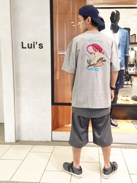 「Lui's（ルイス）のアイテム（キャップ）」を使った、イリザワさん（メンズ・170cm）の夏コーディネート