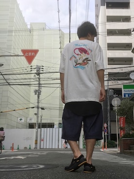 「NOWHAW（ノウハウ）のアイテム」を使った、イリザワさん（メンズ・170cm）の夏コーディネート