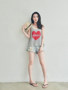 「QUEEN SHOP（クイーンショップ）のアイテム」を使った、QUEEN SHOPさん（レディース・160cm）の夏コーディネート