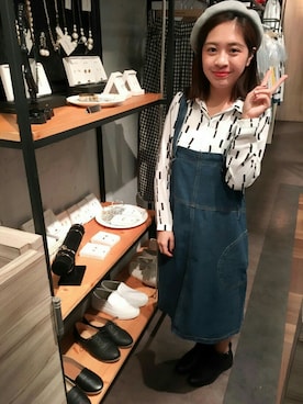 「QUEEN SHOP（クイーンショップ）のアイテム（帽子）」を使った、QUEEN SHOPさん（レディース・160cm）の春コーディネート
