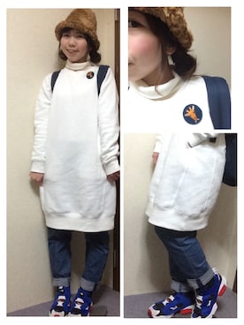 「ZOO（ズー）のアイテム」を使った、さえぽんさん（レディース・153cm）の冬コーディネート