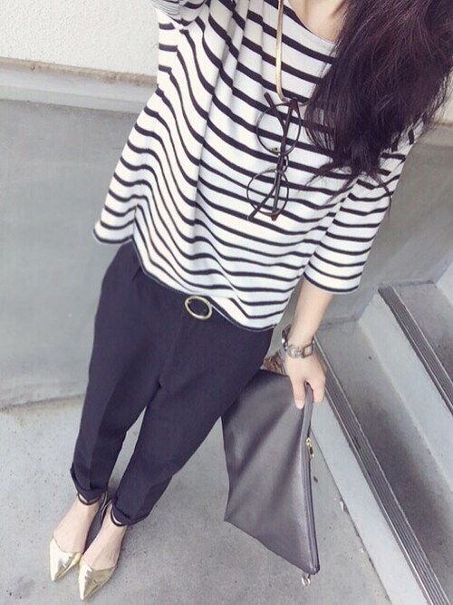 <初級> 七分袖トップス×テーパードパンツ