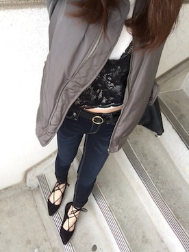 「Dosch（ドスチ）のアイテム（パンツ）」を使った、haruka ˙ᴥ˙さん（レディース・158cm）の春コーディネート