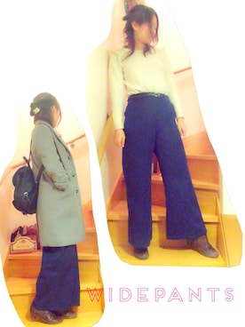 「Simplicite（サンプリシテ）のアイテム（チェスターコート）」を使った、chio*さん（レディース・158cm）の冬コーディネート