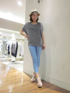 「qualite（カリテ）のアイテム（帽子）」を使った、suguroさん（レディース・159cm）の春コーディネート