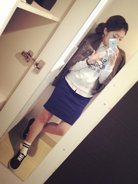 「URBAN RESEARCH ROSSO WOMEN（アーバンリサーチ　ロッソ）のアイテム（ブルゾン）」を使った、kasumi さん（レディース・163cm）の春コーディネート