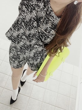 「足長効果」｜「アイテム（オールインワン・サロペット）」を使った、kasumi さん（レディース・163cm）の春コーディネート
