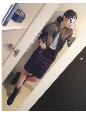 「URBAN RESEARCH ROSSO WOMEN（アーバンリサーチ　ロッソ）のアイテム（ブルゾン）」を使った、kasumi さん（レディース・163cm）の秋コーディネート