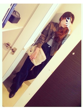 「URBAN RESEARCH ROSSO WOMEN（アーバンリサーチ　ロッソ）のアイテム（ブルゾン）」を使った、kasumi さん（レディース・163cm）の秋コーディネート
