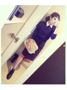 「コクーンスカート」｜「アイテム（その他）」を使った、kasumi さん（レディース・163cm）の秋コーディネート
