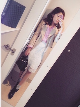 「おめかしコーデ」｜kasumi さん（レディース・163cm）の春コーディネート