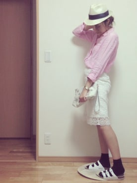 「SQUOVAL（スクオーバル）のアイテム（シューズ）」を使った、kasumi さん（レディース・163cm）の夏コーディネート