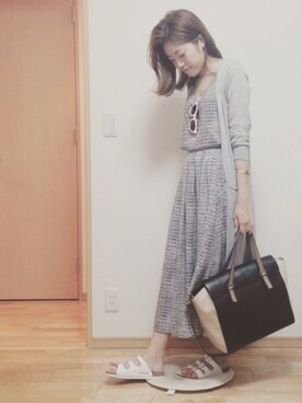 「SQUOVAL（スクオーバル）のアイテム（シューズ）」を使った、kasumi さん（レディース・163cm）の夏コーディネート