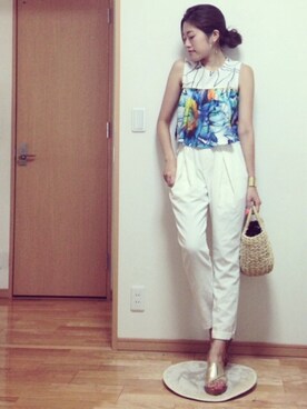 「ADORE（アドーア）のアイテム（パンツ）」を使った、kasumi さん（レディース・163cm）の夏コーディネート