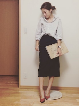 「TALKING ABOUT THE ABSTRACTION（トーキング　アバウト　ジ　アブストラクション）のアイテム」を使った、kasumi さん（レディース・163cm）の夏コーディネート