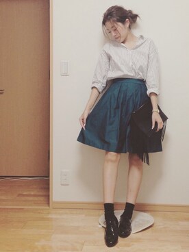 「Rubyrivet（ルビーリベット）のアイテム（スカート）」を使った、kasumi さん（レディース・163cm）の夏コーディネート
