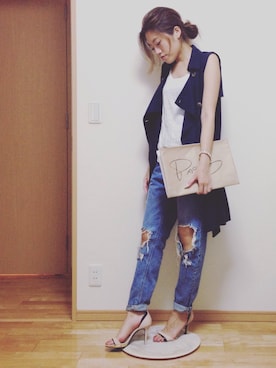 「TALKING ABOUT THE ABSTRACTION（トーキング　アバウト　ジ　アブストラクション）のアイテム」を使った、kasumi さん（レディース・163cm）の秋コーディネート