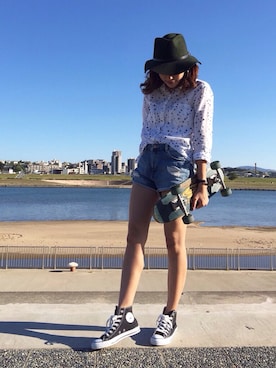 「Rails（レイルズ）のアイテム（トップス）」を使った、kasumi さん（レディース・163cm）の秋コーディネート