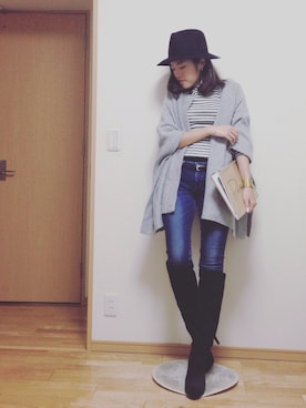 「TALKING ABOUT THE ABSTRACTION（トーキング　アバウト　ジ　アブストラクション）のアイテム（バッグ）」を使った、kasumi さん（レディース・163cm）の秋コーディネート