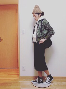 「JET（ジェット）のアイテム（スカート）」を使った、kasumi さん（レディース・163cm）の冬コーディネート