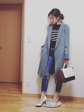 「ROBERTA GANDOLFI（ロベルタガンドルフィ）のアイテム」を使った、kasumi さん（レディース・163cm）の冬コーディネート