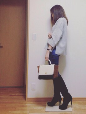 「ROBERTA GANDOLFI（ロベルタガンドルフィ）のアイテム」を使った、kasumi さん（レディース・163cm）の冬コーディネート