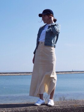 kasumi さんの「Americana/アメリカーナ　別注デニムジャケット」を使ったコーディネート