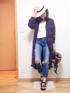 「JET（ジェット）のアイテム（トップス）」を使った、kasumi さん（レディース・163cm）の夏コーディネート