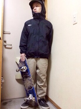 「northface」｜「アイテム（ナイロンジャケット）」を使った、ユキトシさん（メンズ・165cm）の春コーディネート