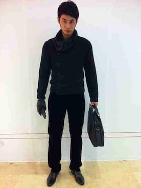 「GIORGIO ARMANI」｜「アイテム（その他）」を使った、Isaac さん（メンズ・187cm）の秋コーディネート