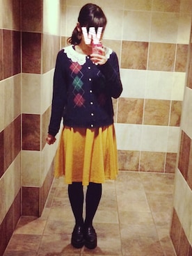 「厚底」｜iさん（レディース・160cm）の冬コーディネート